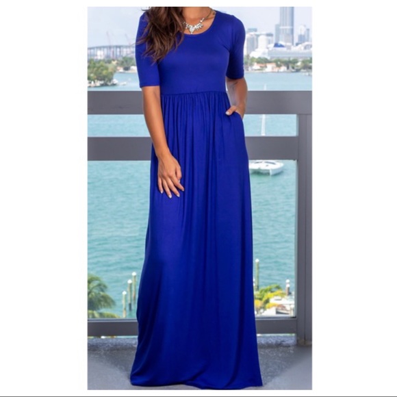 ✨LAST ONE✨Royal blue side pocket maxi dress - Picture 5 of 6